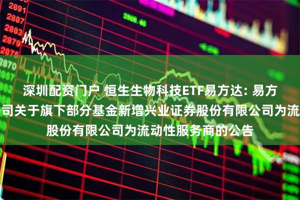 深圳配资门户 恒生生物科技ETF易方达: 易方达基金管理有限公司关于旗下部分基金新增兴业证券股份有限公司为流动性服务商的公告