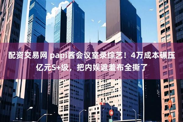 配资交易网 papi酱会议室录综艺!4万成本碾压亿元S+级,把内娱遮羞布全撕了